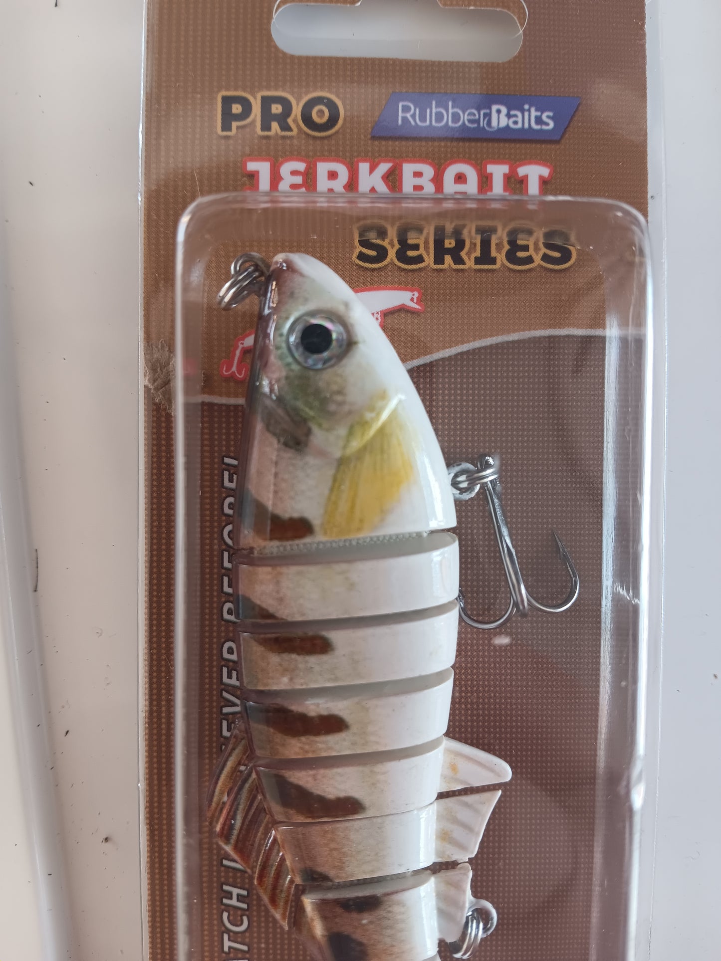 ProSeries 4.3" Shiner Swimbait (Jointed) - Pattern: A | Realistic Multi-Segment Lure for Big Bass, Pike & Walleye