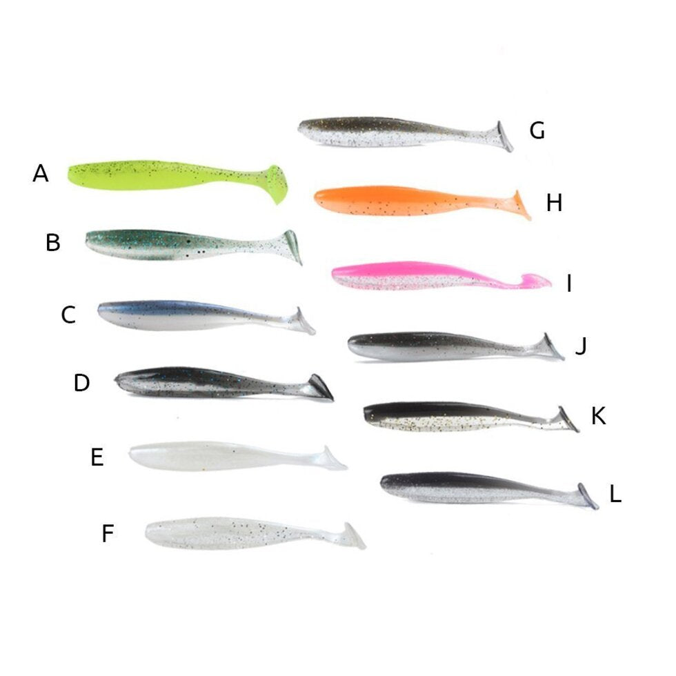 RubberBaits 3" Minnow Soft Swimbait (10 Pack) - Pattern: D | Lifelike Swimming Action for Bass, Walleye & Panfish