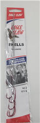 Eagle Claw Nylawire Snells - 6pcs Size 2 | Strong and Flexible Pre-Tied Hooks for Reliable Fishing