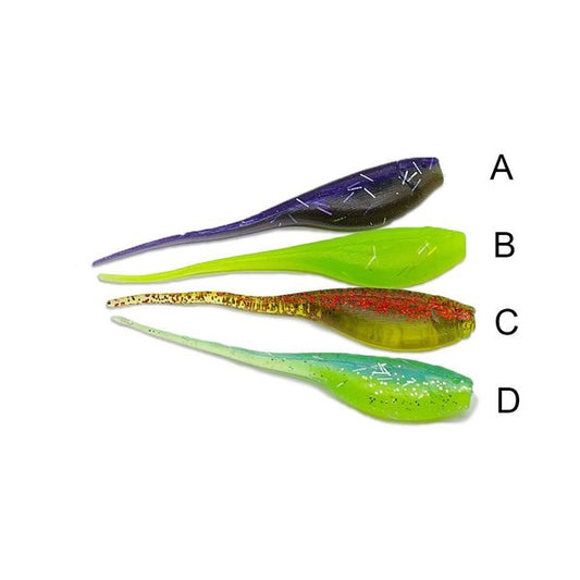 RubberBaits 3" Tadpole Soft Jerk Bait (10 Pack) - Pattern: B | Lifelike Tadpole Action for Finesse Fishing and Pressured Waters