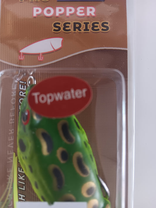 ProSeries 2.4" Topwater Frog - Pattern: C | Weedless Hollow Body Lure for Explosive Bass Strikes