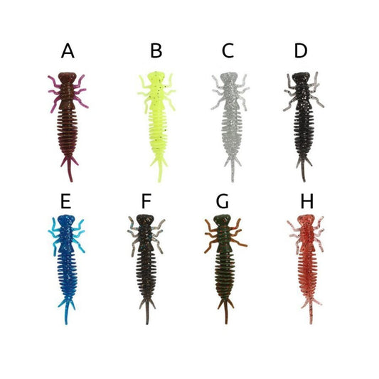 RubberBaits 2.2" Creature Soft Bait (10 pack) - Pattern E | Lifelike Action for Big Bites