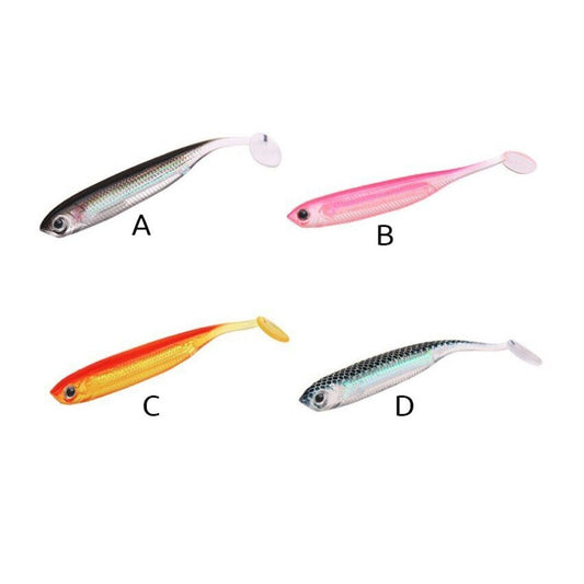 RubberBaits 3" Minnow Soft Swimbait (5 Pack) - Pattern: D | Lifelike Swimming Action for Bass, Walleye & Panfish