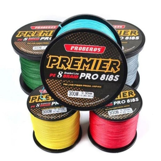 Premier PE 8x Braided Line 328yd- Green, 5.0/60lbs | Ultra-Strong, Smooth Casting, 8-Strand Braid for Maximum Sensitivity and Strength