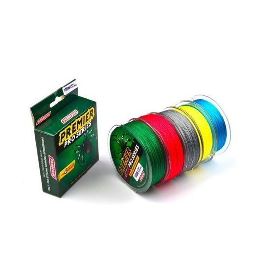 Premier PE 4x Braided Line 110yd- Green, 0.6/8lbs | Tough, Sensitive 4-Strand Braid for Strength and Control