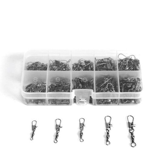 Stainless Steel Swivel & Snap Set of 200 | Strong, Corrosion-Resistant Terminal Tackle for All Fishing Styles
