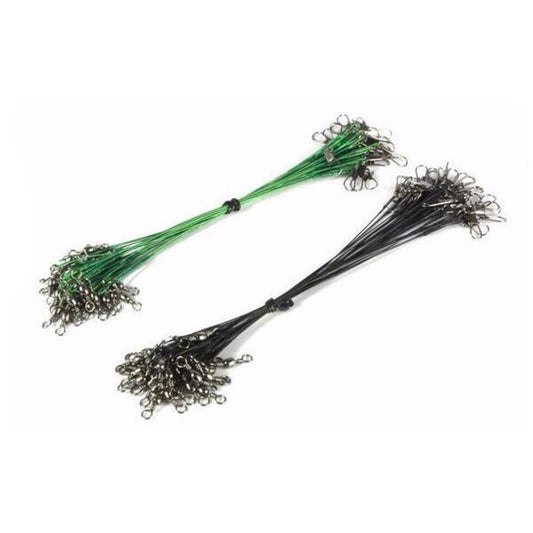7.9"  Steel Leaders Black | Heavy-Duty, Rust-Resistant Leaders for Secure Hooksets and Line Protection
