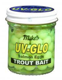 Mike's UV-GLO Salmon Eggs-Chartreuses | High-Visibility Salmon Bait for Maximum Strikes